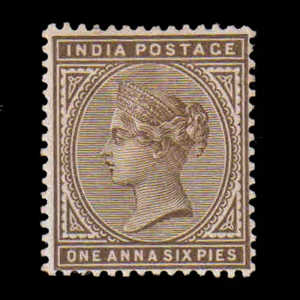 Rare British India Queen Victoria Stamp – ½ Anna (1882)