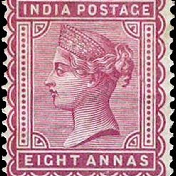Rare British India Queen Victoria Stamp – ½ Anna (1882) - Image 3