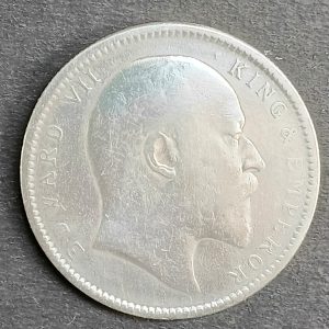 1907 Edward VII One Rupee Silver Coin – India