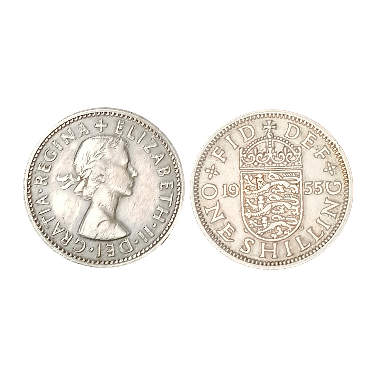 One Shilling Coin – Queen Elizabeth II (1955)