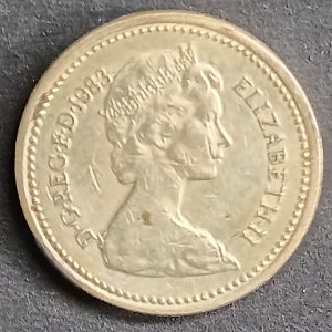 1983 One Pound Coin – Elizabeth II – United Kingdom