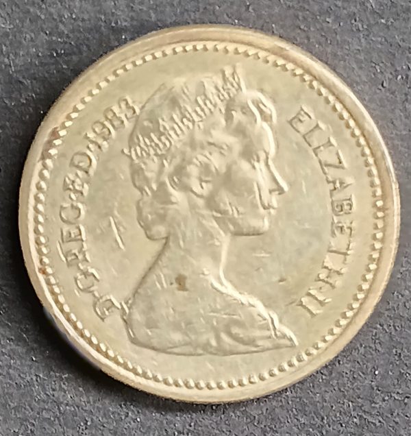 1983 One Pound Coin – Elizabeth II – United Kingdom