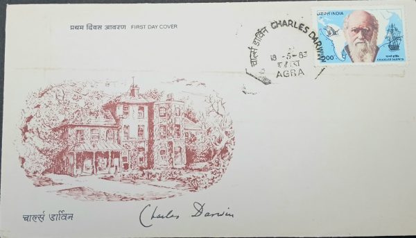 Rare Charles Darwin Commemorative FDC – Theory of Evolution – 18.5 x 10 cm - Image 2