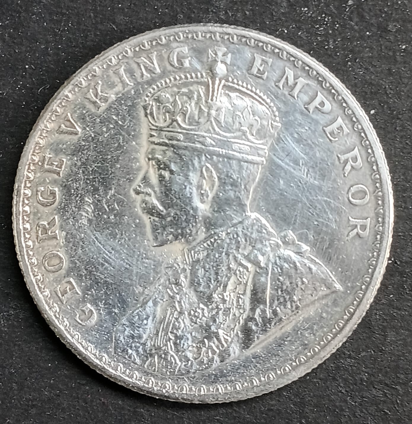 1919 British India Silver Coin – George V – Bombay Mint – XF Condition - Image 2