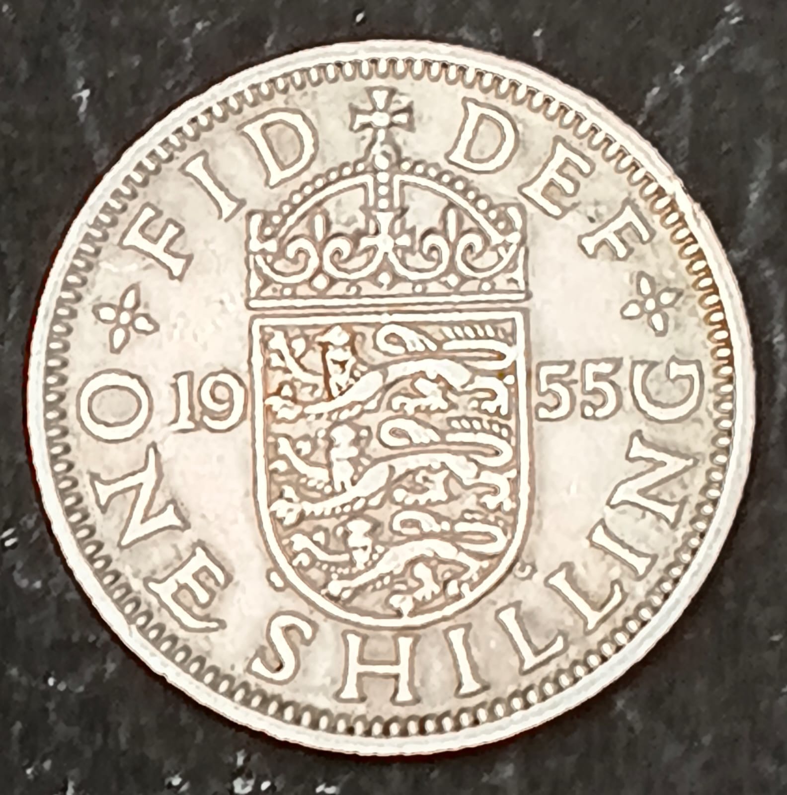 One Shilling Coin – Queen Elizabeth II (1955) - Image 3