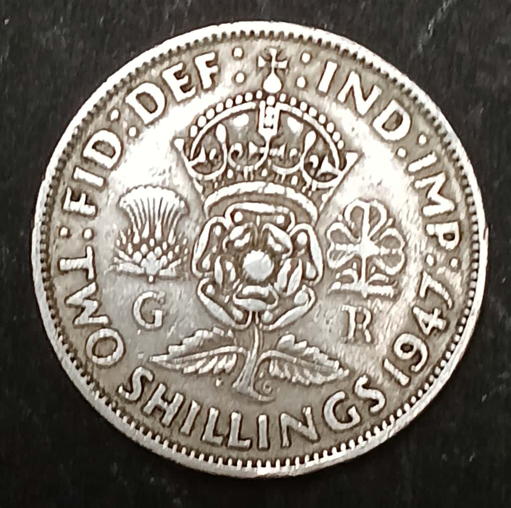 Two Shillings Coin – King George VI (1947) - Image 3