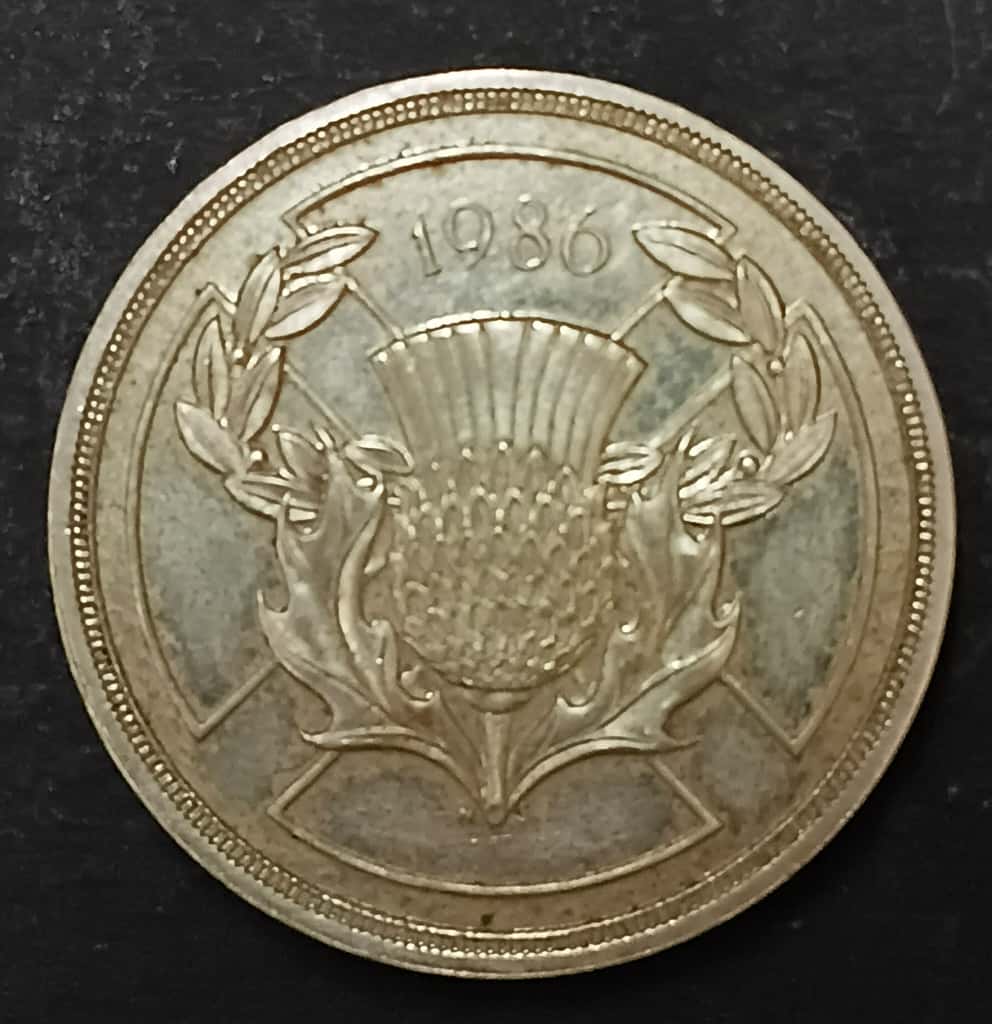 Two Pounds Coin – UK, Queen Elizabeth II – Commemorative 1986 - Image 3