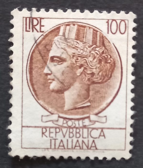 Brown Francobollo – Turrita 100 Lire Coin of Syracuse Series – Carraro Wheel Dent – Rare