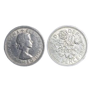 1964 Six Pence – Queen Elizabeth II – Vintage British Coin – $5