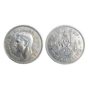 1949 One Shilling – King George VI (1936–1952) – CuNi – Vintage British Coin – $5