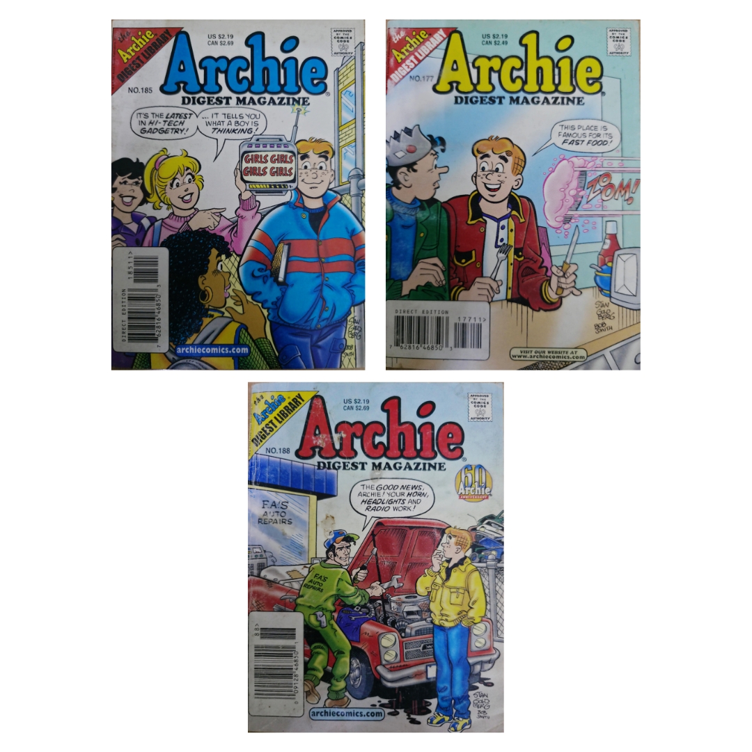 The Archie Digest Library – Archie Digest Magazine (Direct Edition, Set of 3 Issues) – $10