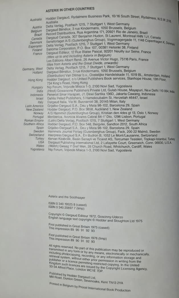 Asterix and the Soothsayer – Book No. 14 – $8 - Image 3