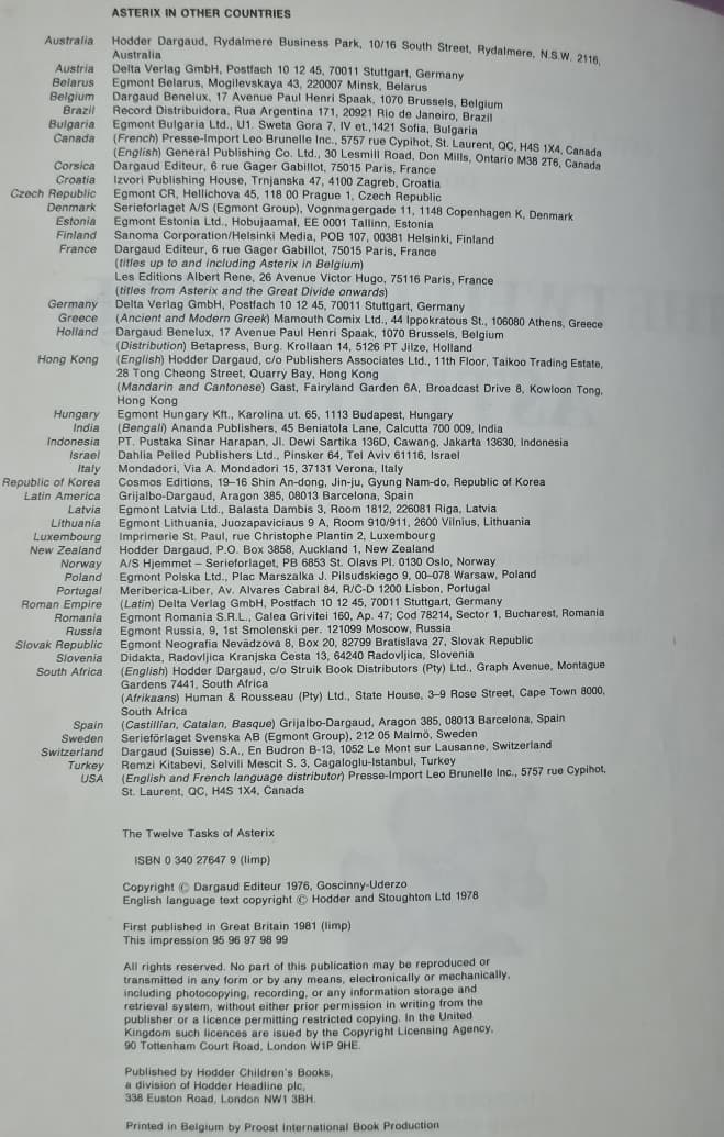 The Twelve Tasks of Asterix – Book No. 21 – $10 - Image 3