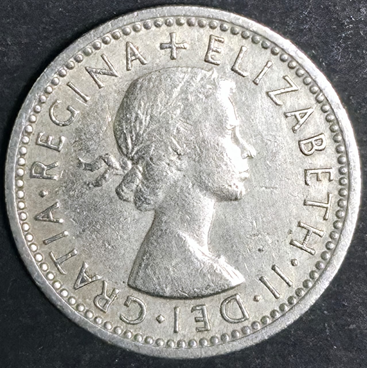 1957 Six Pence – Queen Elizabeth II (1954–1970 Series) – Vintage British Coin – $5 - Image 2