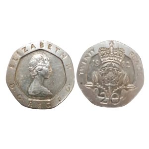 Twenty Pence Coin – UK, Queen Elizabeth II (1982)