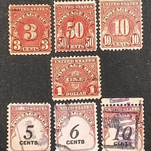 Combo Set of Postage Due Stamps – USA