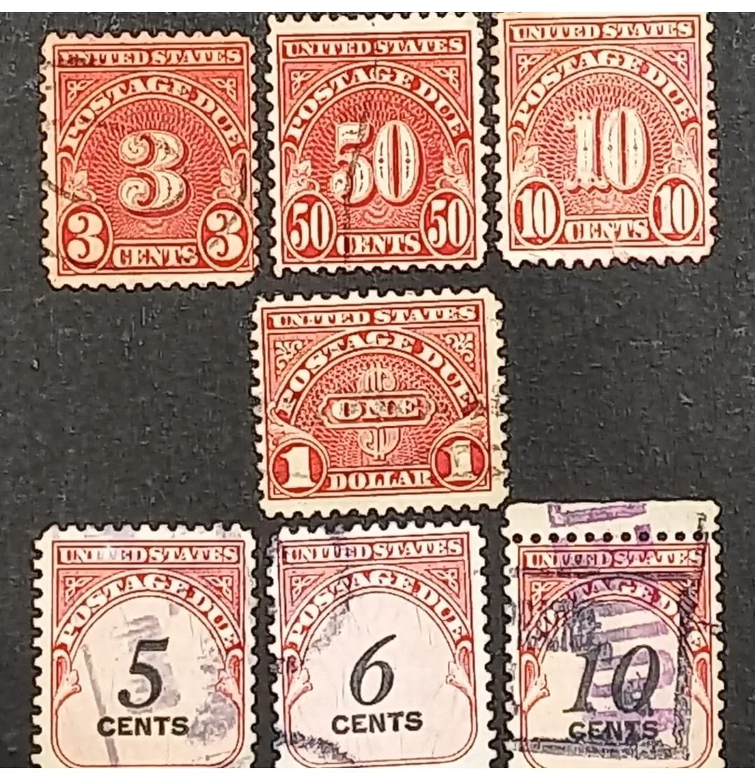 Combo Set of Postage Due Stamps – USA