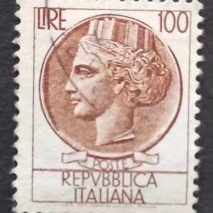 Brown Francobollo – Turrita 100 Lire Coin of Syracuse Series – Carraro Wheel Dent – Rare