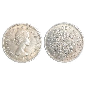 Six Pence Coin – Queen Elizabeth II – Vintage British Coin – $5