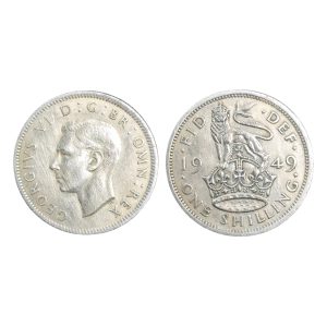 1949 One Shilling – George VI – CuNi – $5