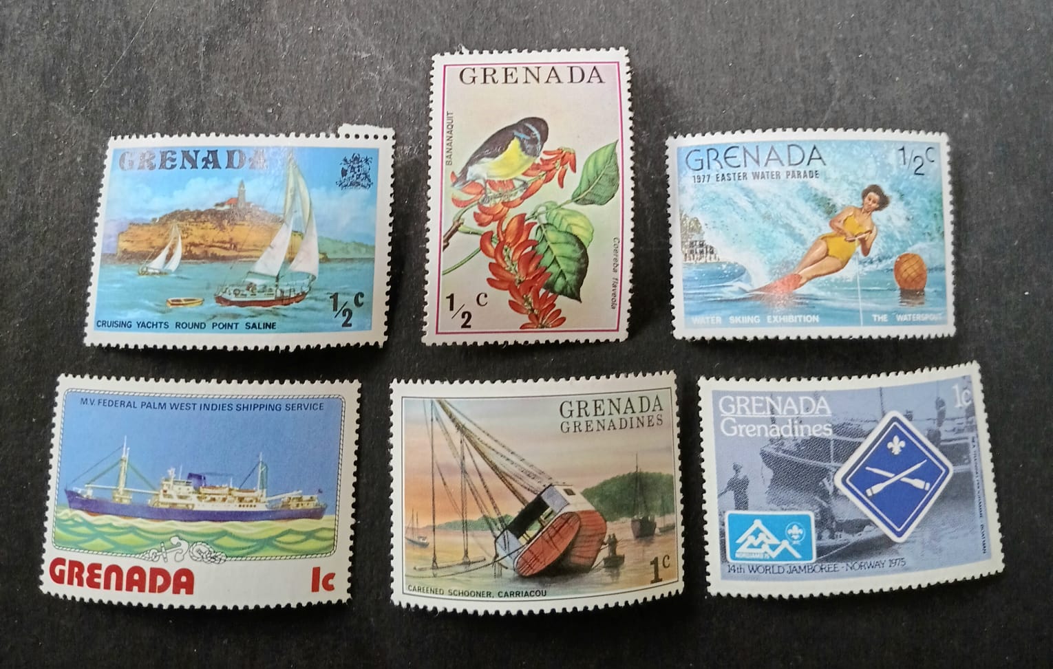 Grenada Postage Stamps – Mint Condition (Set of 6)
